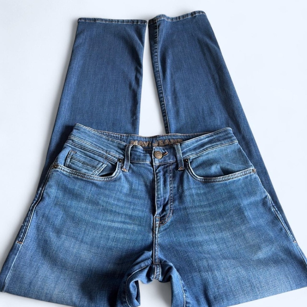 Mavi Matt Relaxed Straight Leg Jeans Mens 30x32 Medium Wash Blue Denim Pants